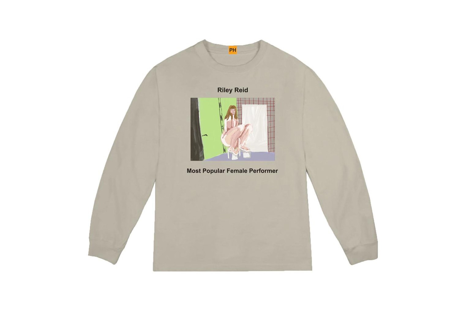 Pornhub YEEZY Kanye West Long Sleeve Shirt Riley Reid Collaboration Capsule Collection