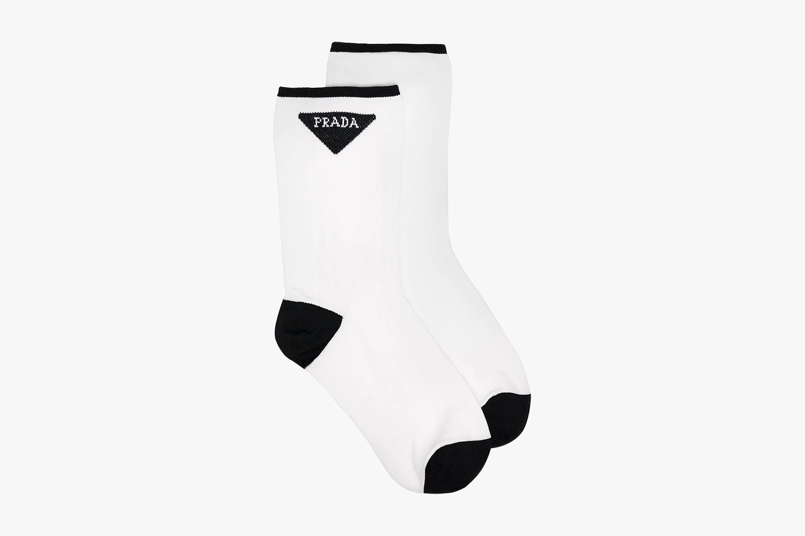 Prada Black White Logo Socks