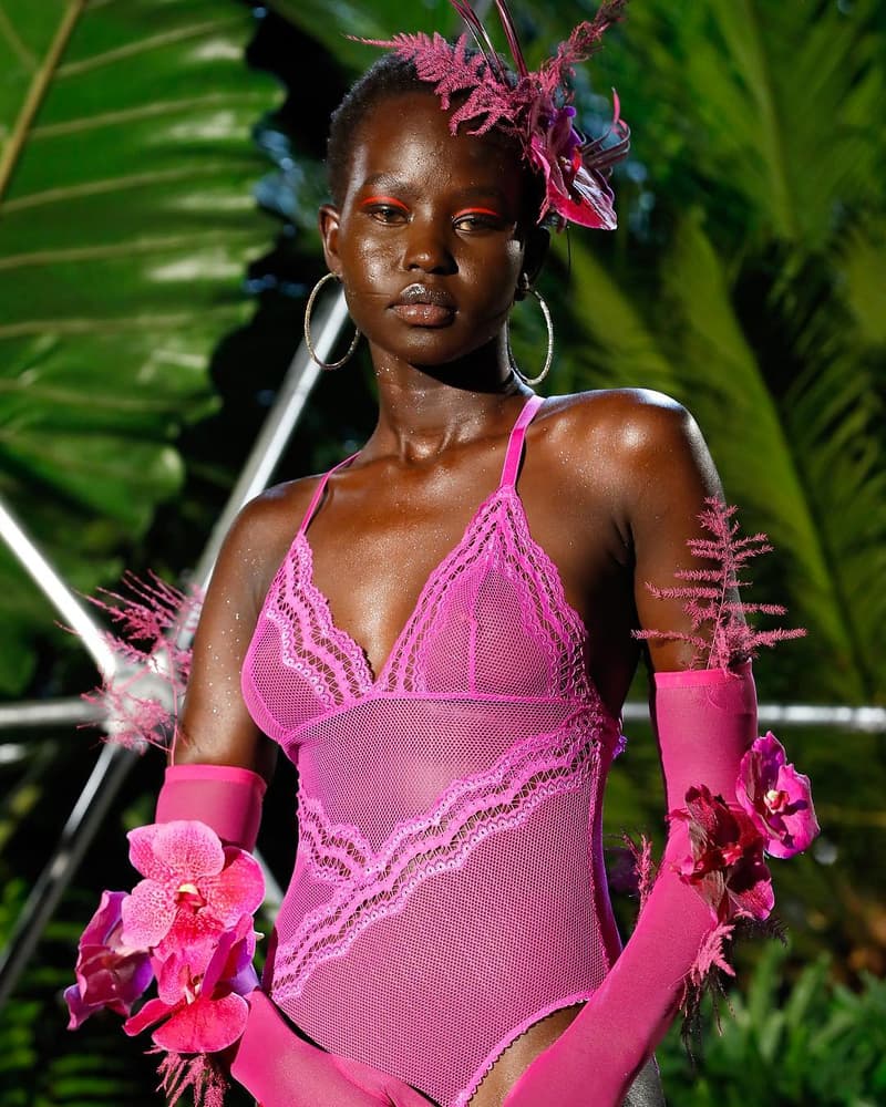 rihanna savage x fenty lingerie fall winter 2018 fw18 new york fashion week nyfw ss19 spring summer gigi bella hadid slick woods duckie thot aweng chuol