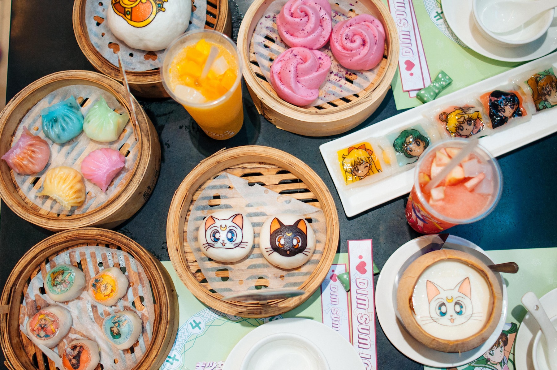 Sailor Moon Dim Sum Brunch Review Cartoon Dim Sum Icon Hong Kong Anime Food