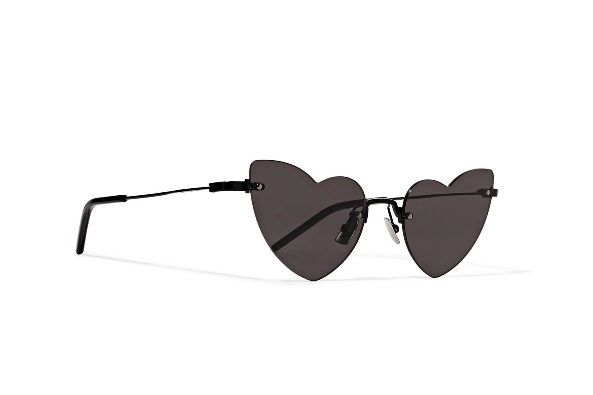 Saint Laurent New Wave Lou Lou Sunglasses Heart Shape Black