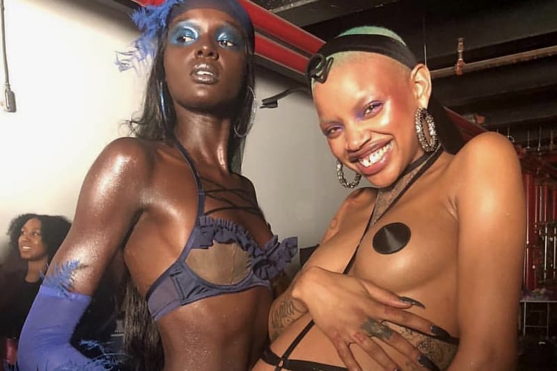 Slick Woods Gives Birth After Download Our App Show Fall Winter 2018 Show Filled with sweaters, coats and more NYFW