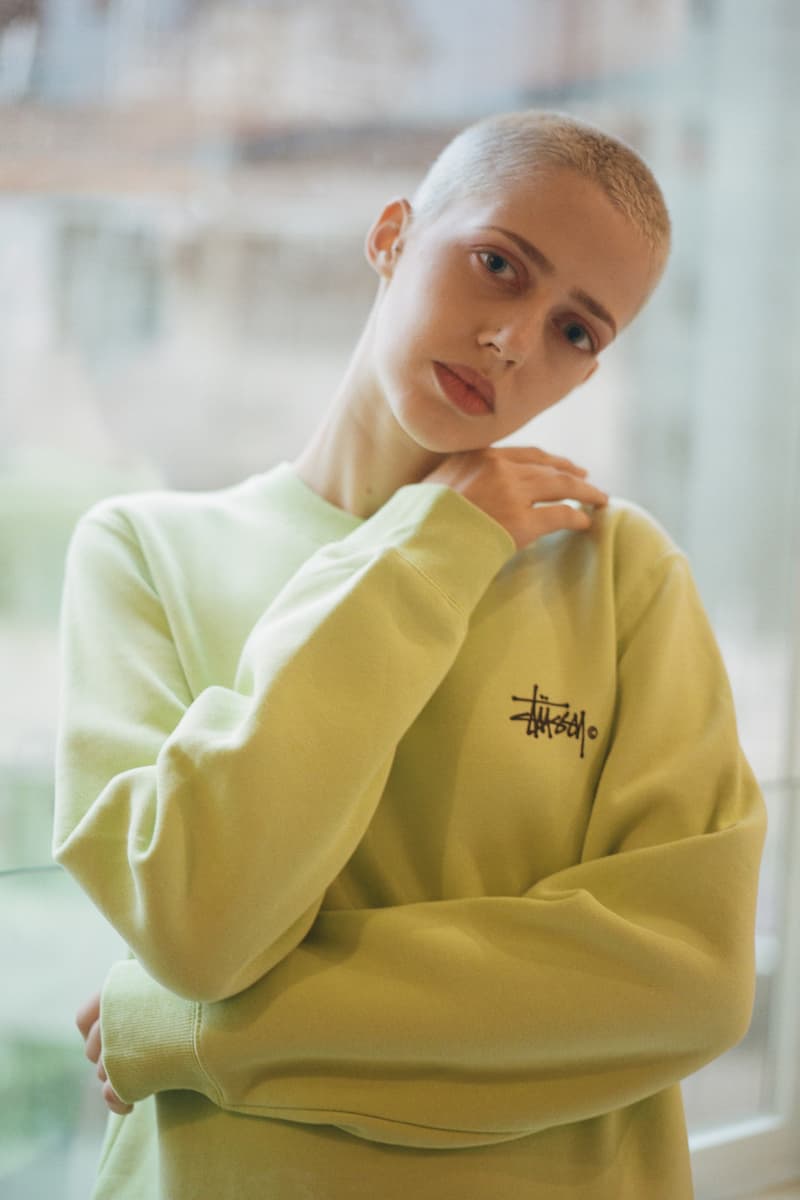 Stussy Fall Winter 2018 HBX Editorial Basic Logo Sweatshirt Green