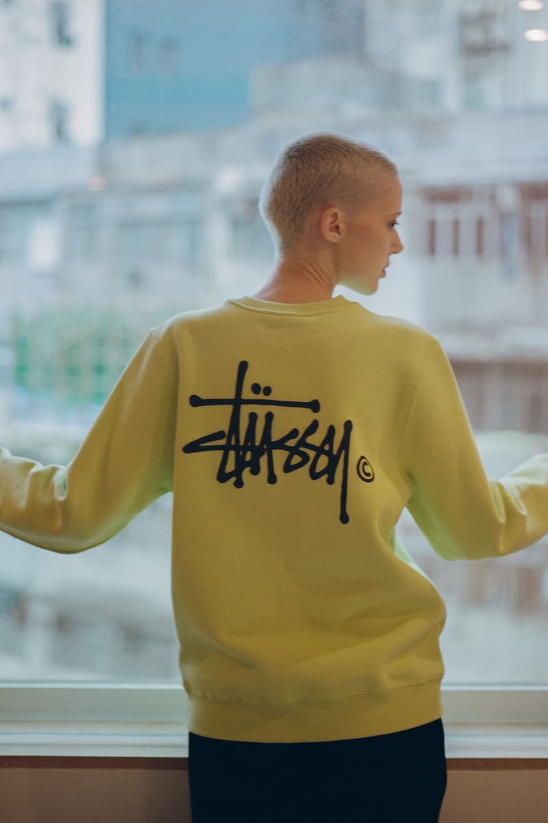 Stussy Fall Winter 2018 HBX Editorial Basic Logo Sweatshirt Green