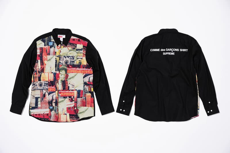 COMME des GARÇONS SHIRT x Supreme Collaboration four-pocket zip-up bomber jacket