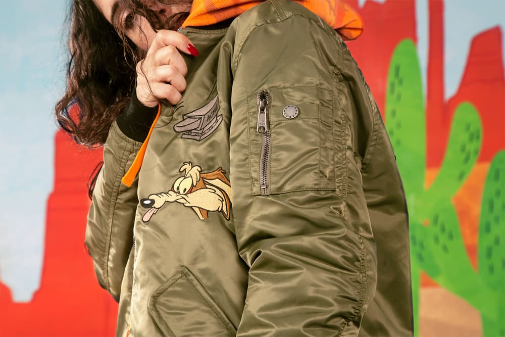 the hundreds looney tunes acme collaboration wile e coyote road runner cartoons hoodies bomber jackets