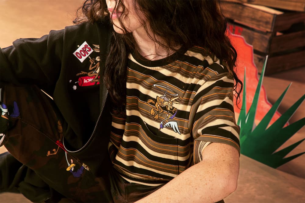 the hundreds looney tunes acme collaboration wile e coyote road runner cartoons hoodies bomber jackets