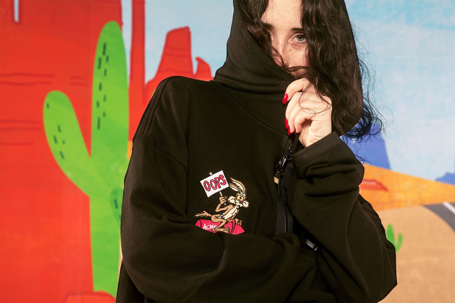 the hundreds looney tunes acme collaboration wile e coyote road runner cartoons hoodies bomber jackets