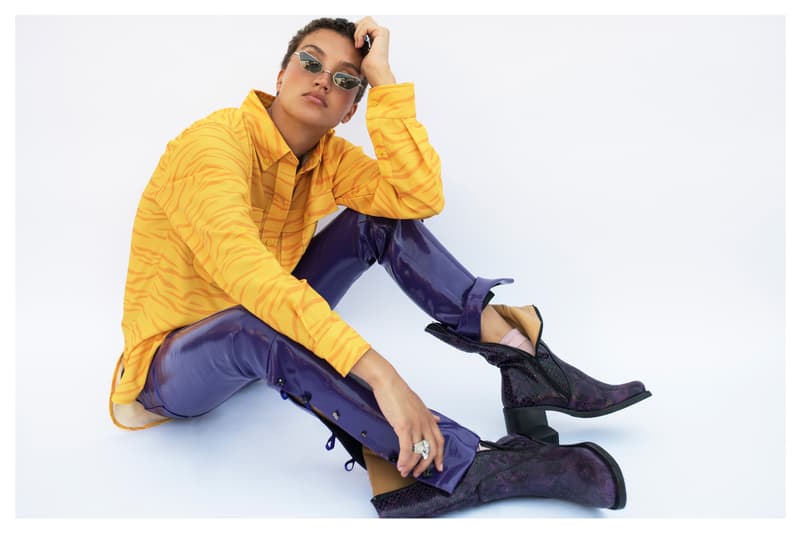 The Latest Craze Dutch Model Editorial Shirt Yellow Pants Purple