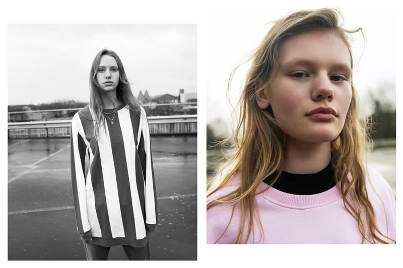 The Latest Craze Dutch Model Editorial Striped Shirt White Sweater Pink