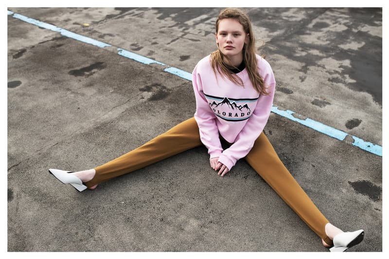 The Latest Craze Dutch Model Editorial Sweater Pink Pants Tan