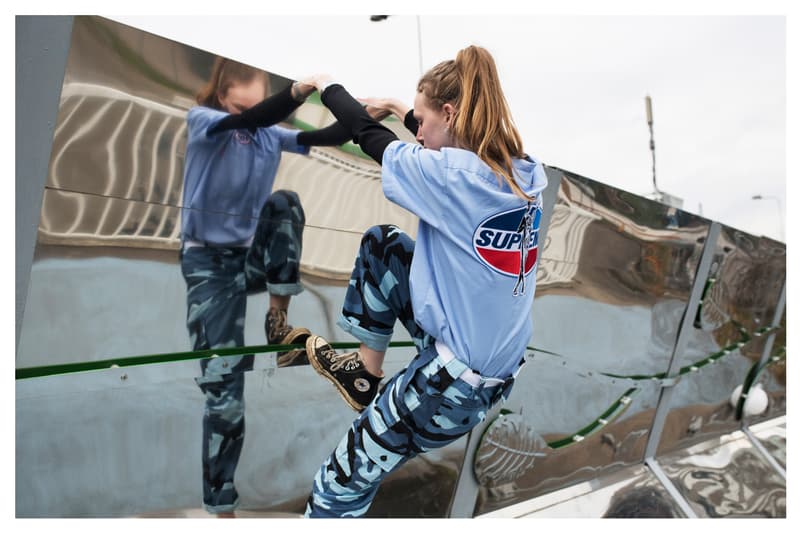 The Latest Craze Dutch Model Editorial Top Grey Camouflage Pants Green Blue