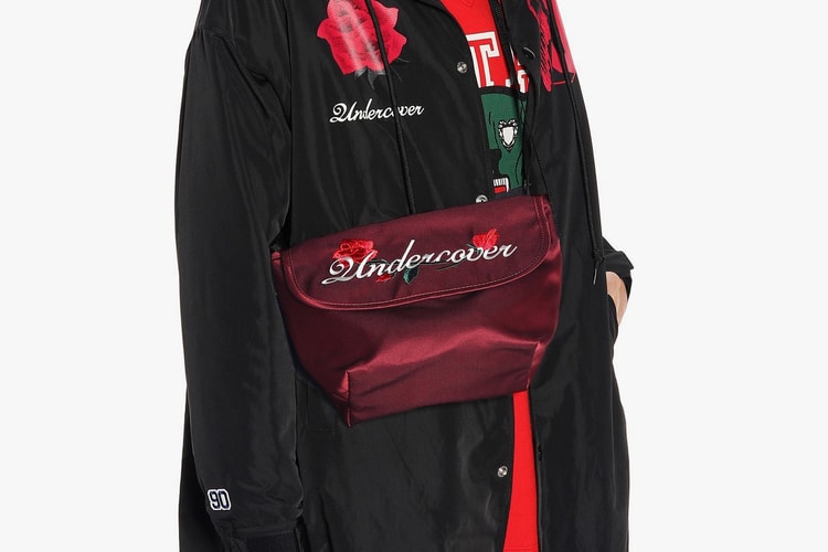 UNDERCOVER's Satin Shoulder Bag Arrives in Burgundy