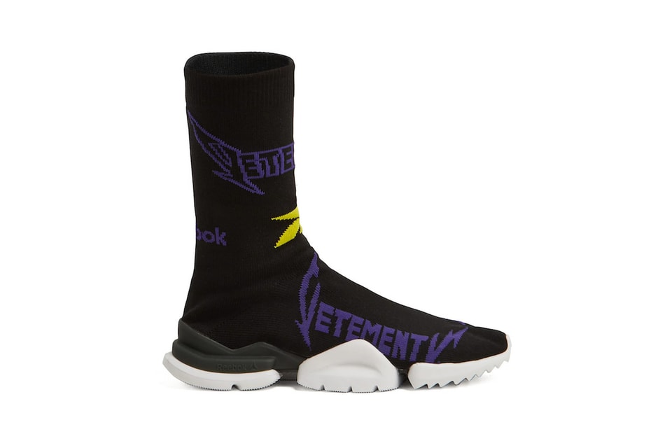midler Spild lemmer Vetements x Reebok New Sock Sneaker in Black | Hypebae