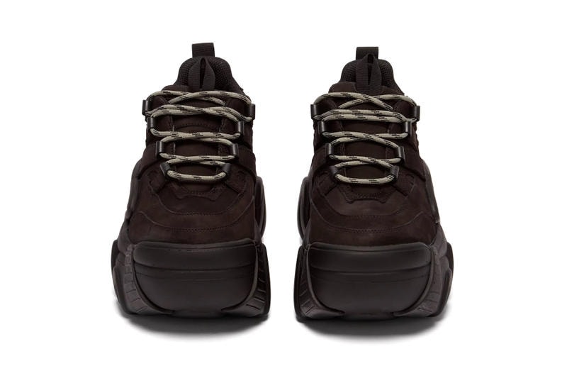 Vetements SWEAR Suede Platform Sneaker Tan Black