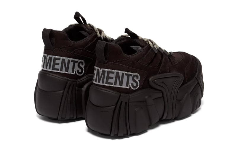 Vetements SWEAR Suede Platform Sneaker Tan Black