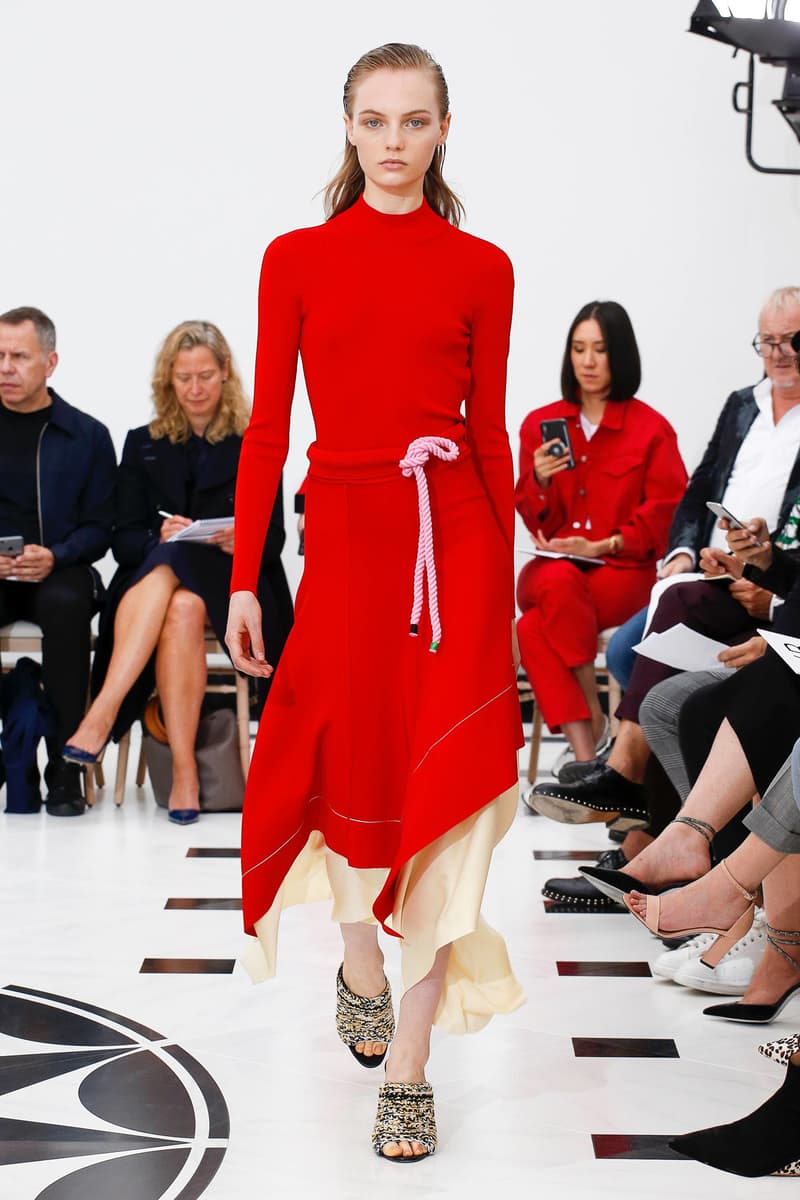 Victoria Beckham Spring Summer 2019 London Fashion Week Show Collection Dress Red