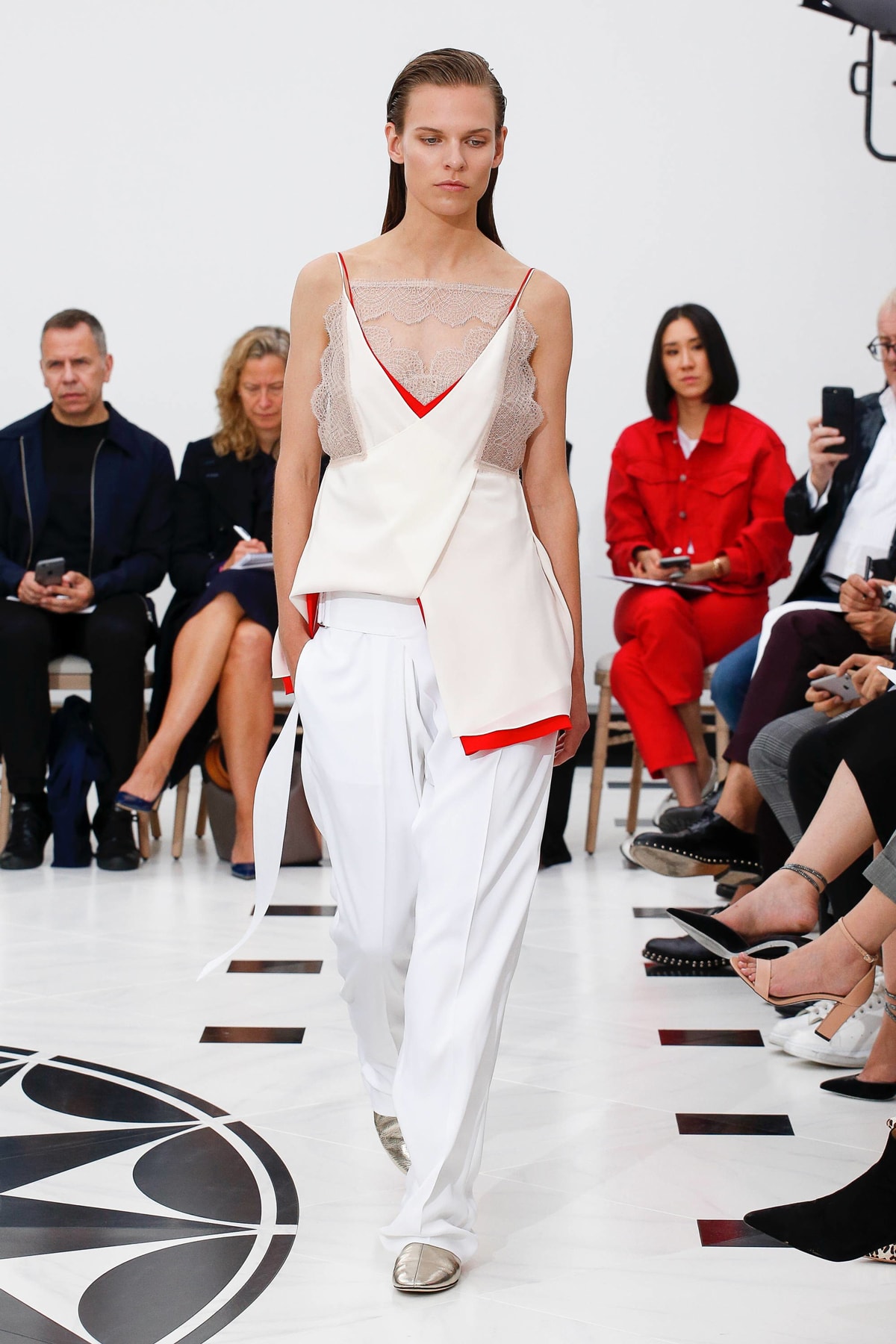 Victoria Beckham Spring Summer 2019 London Fashion Week Show Collection Top Trousers White