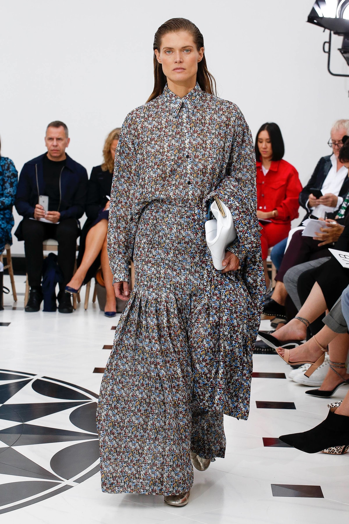 Victoria Beckham Spring Summer 2019 London Fashion Week Show Collection Dress Grey