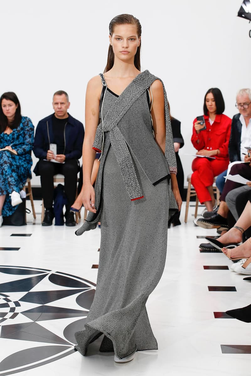 Victoria Beckham Spring Summer 2019 London Fashion Week Show Collection Dress Grey