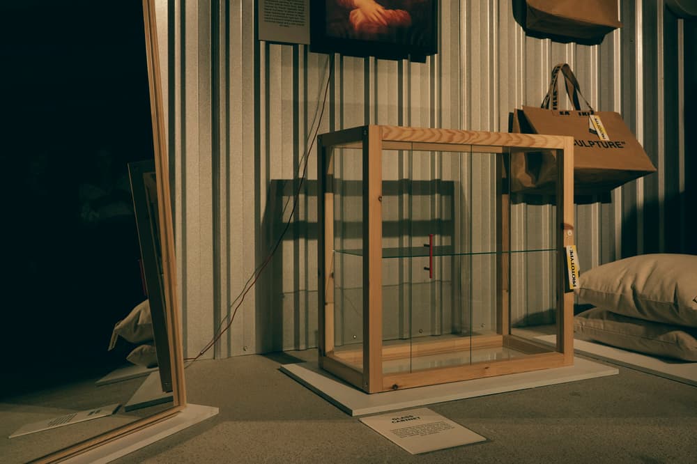 Virgil Abloh x IKEA Still Loading MARKERAD Paris Pop-Up Glass Display Tan Silver