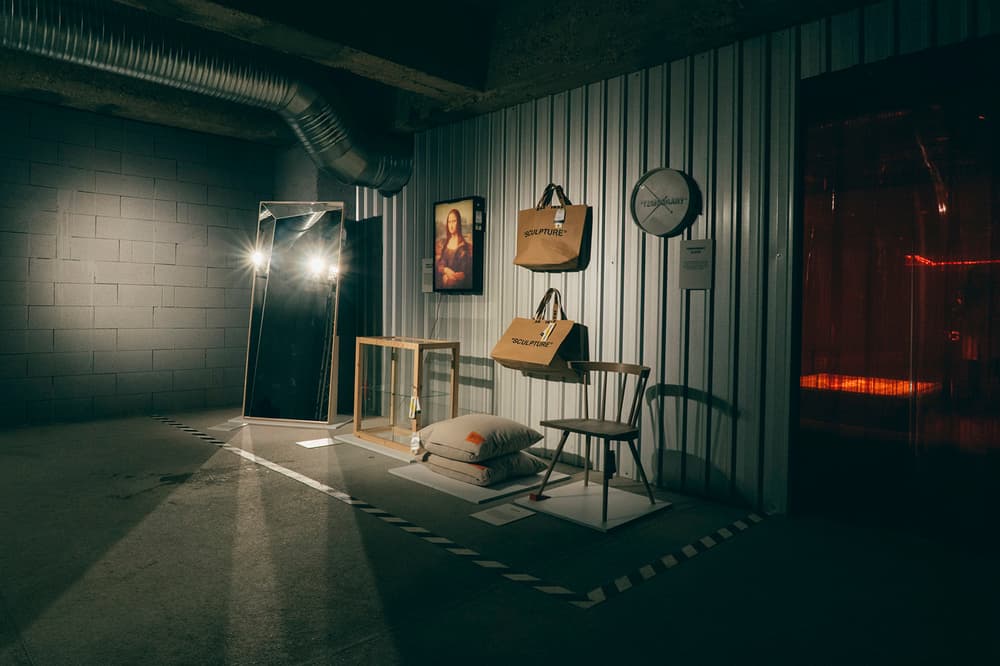 Virgil Abloh x IKEA Still Loading MARKERAD Paris Pop-Up Bags Chair Glass Display Mona Lisa Lightbox