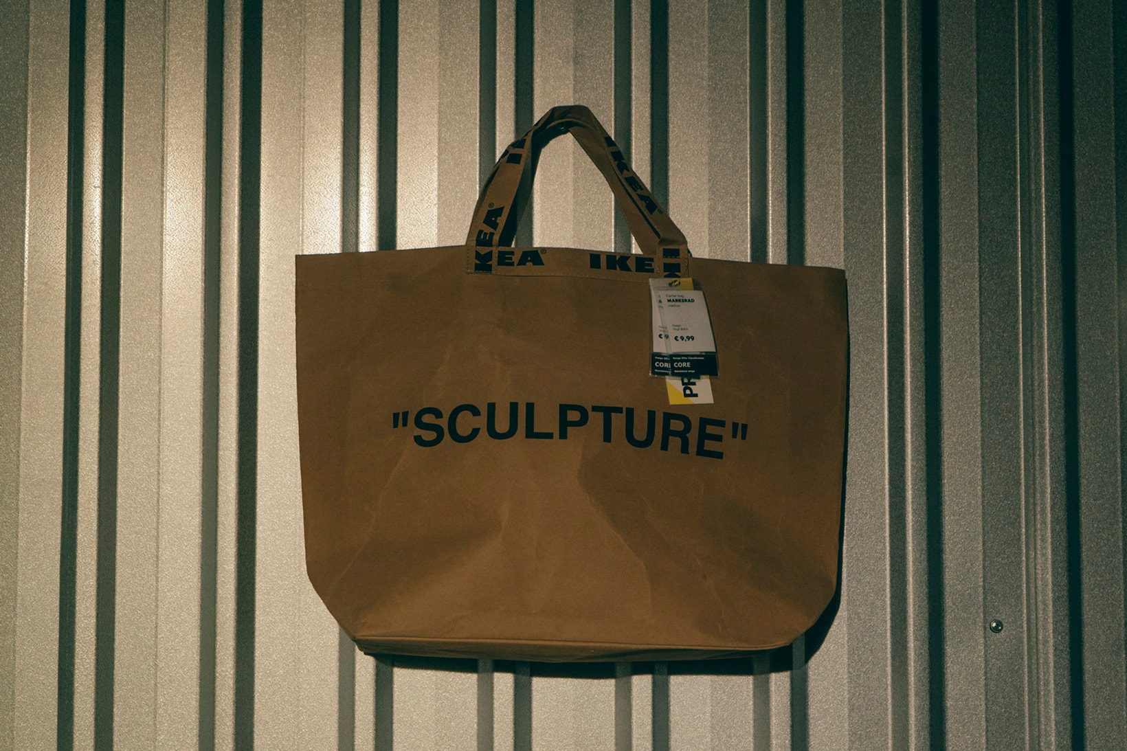 Virgil Abloh x IKEA Still Loading MARKERAD Paris Pop-Up SCULPTURE Bag Tan