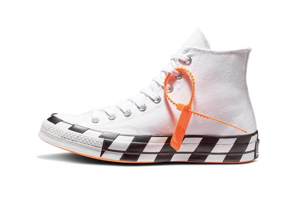 Off-White x Converse Chuck 70 Closer Look Striped Virgil Abloh Black White Drop Release Date