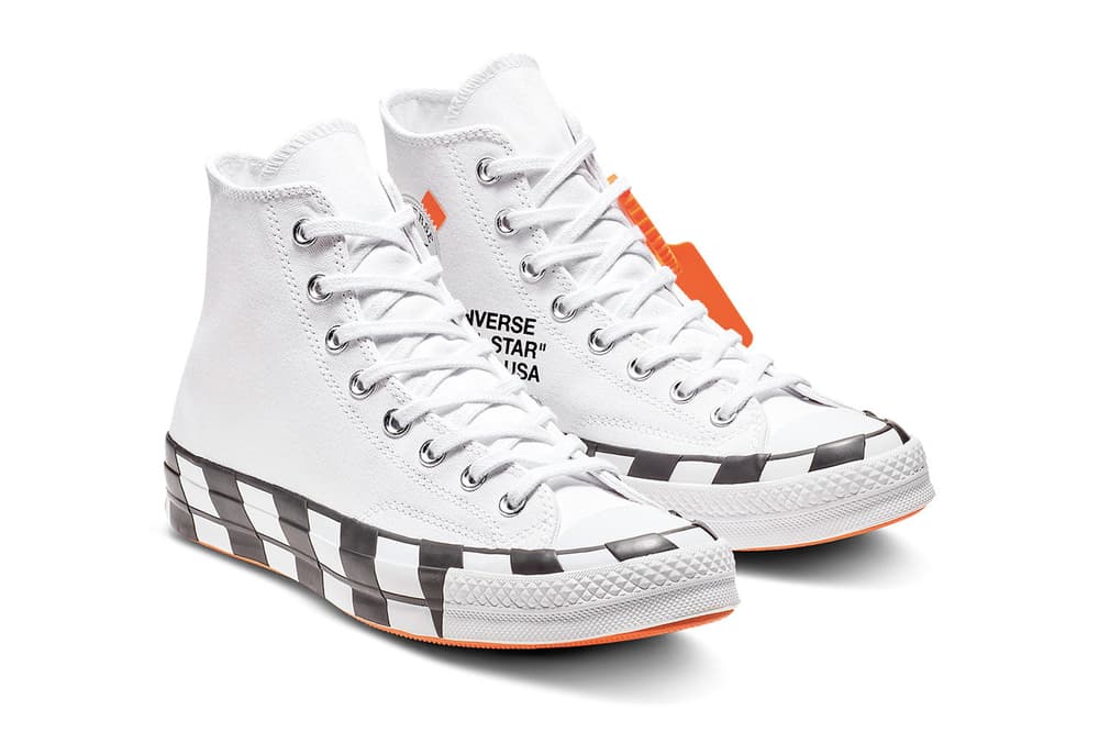 Off-White x Converse Chuck 70 Closer Look Striped Virgil Abloh Black White Drop Release Date
