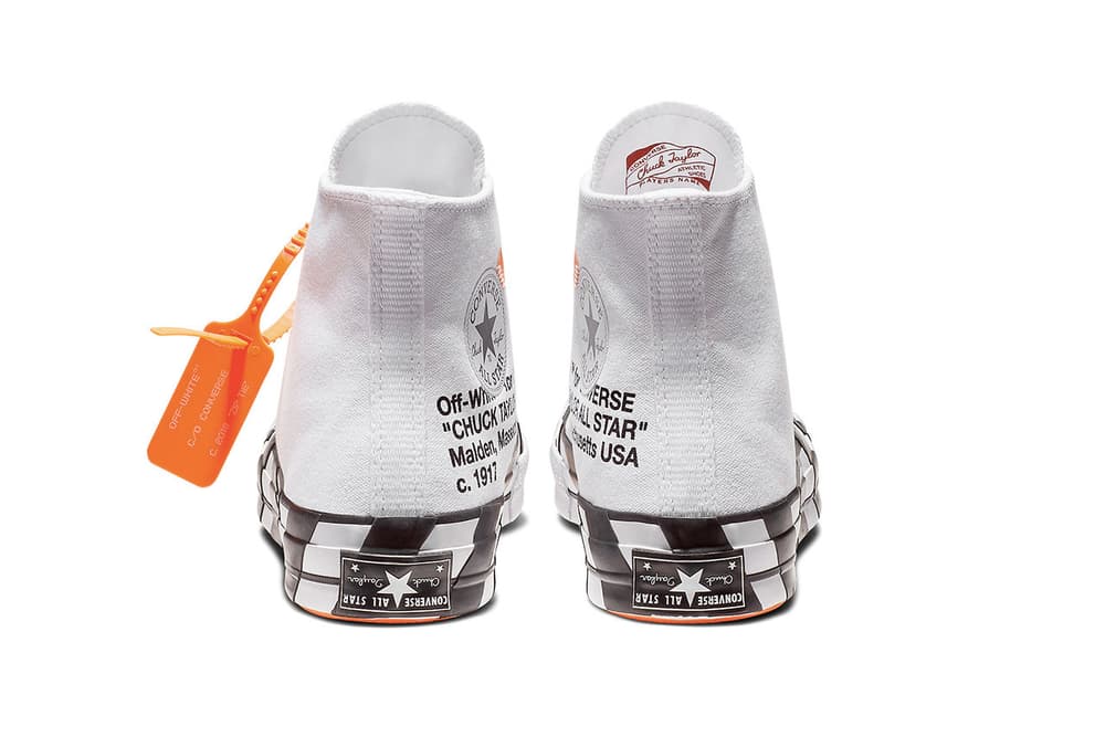 Off-White x Converse Chuck 70 Closer Look Striped Virgil Abloh Black White Drop Release Date