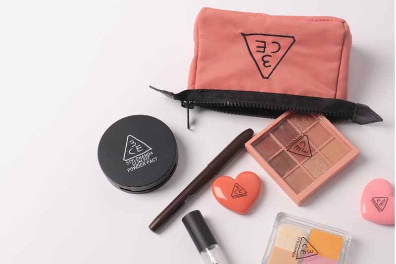 3CE K-Beauty Makeup Brushes Pouches Release Pink Face Eyes Lips Essential