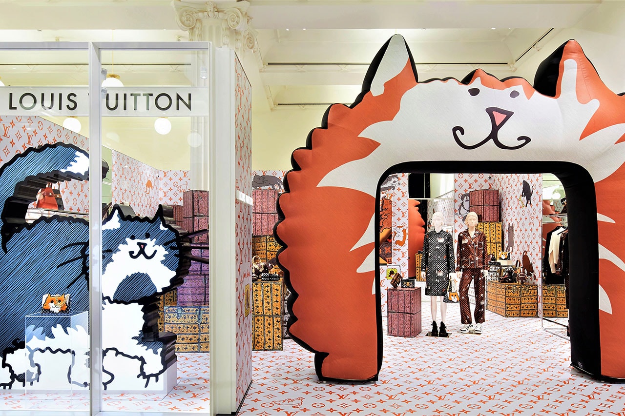 Louis Vuitton x Grace Coddington Cat Selfridges
