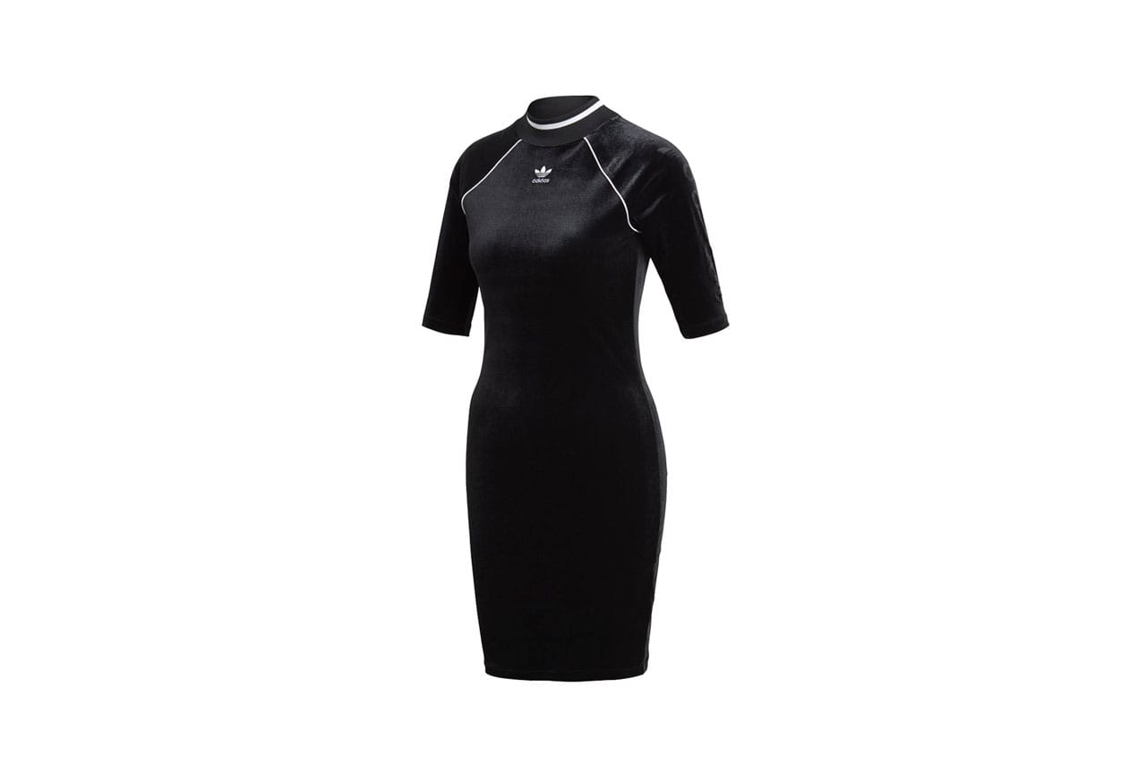 adidas' Velvet Dress in Black and \