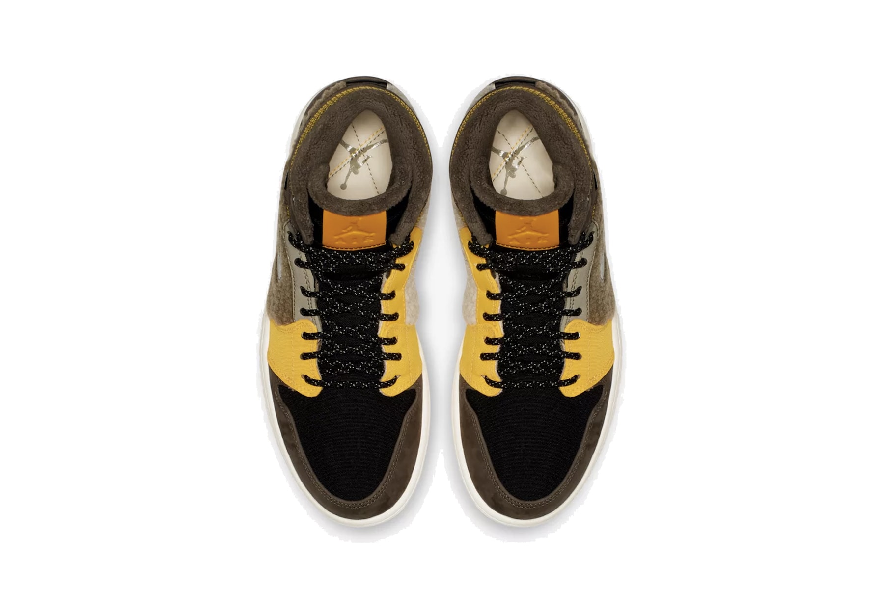 Nike Air Jordan 1 Flight Utility Release Sneaker Sherpa Fleece Shoe Panelling 