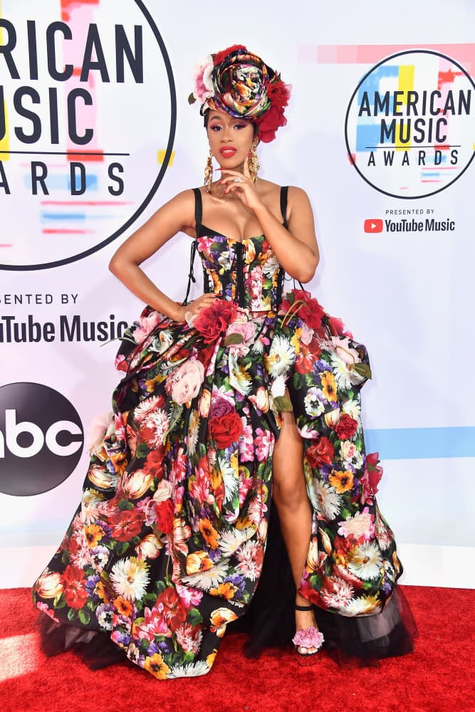 Cardi B American Music Awards AMAs 2018 Red Carpet