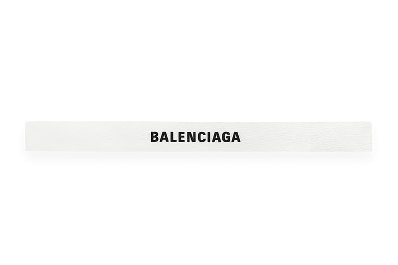 Balenciaga Monochrome Logo Belt White Black