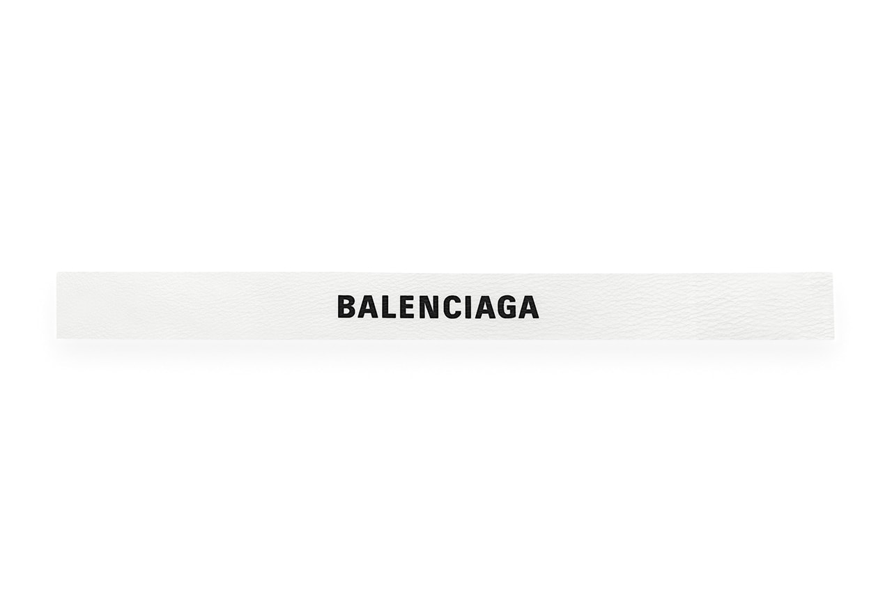 Balenciaga Monochrome Logo Belt White Black