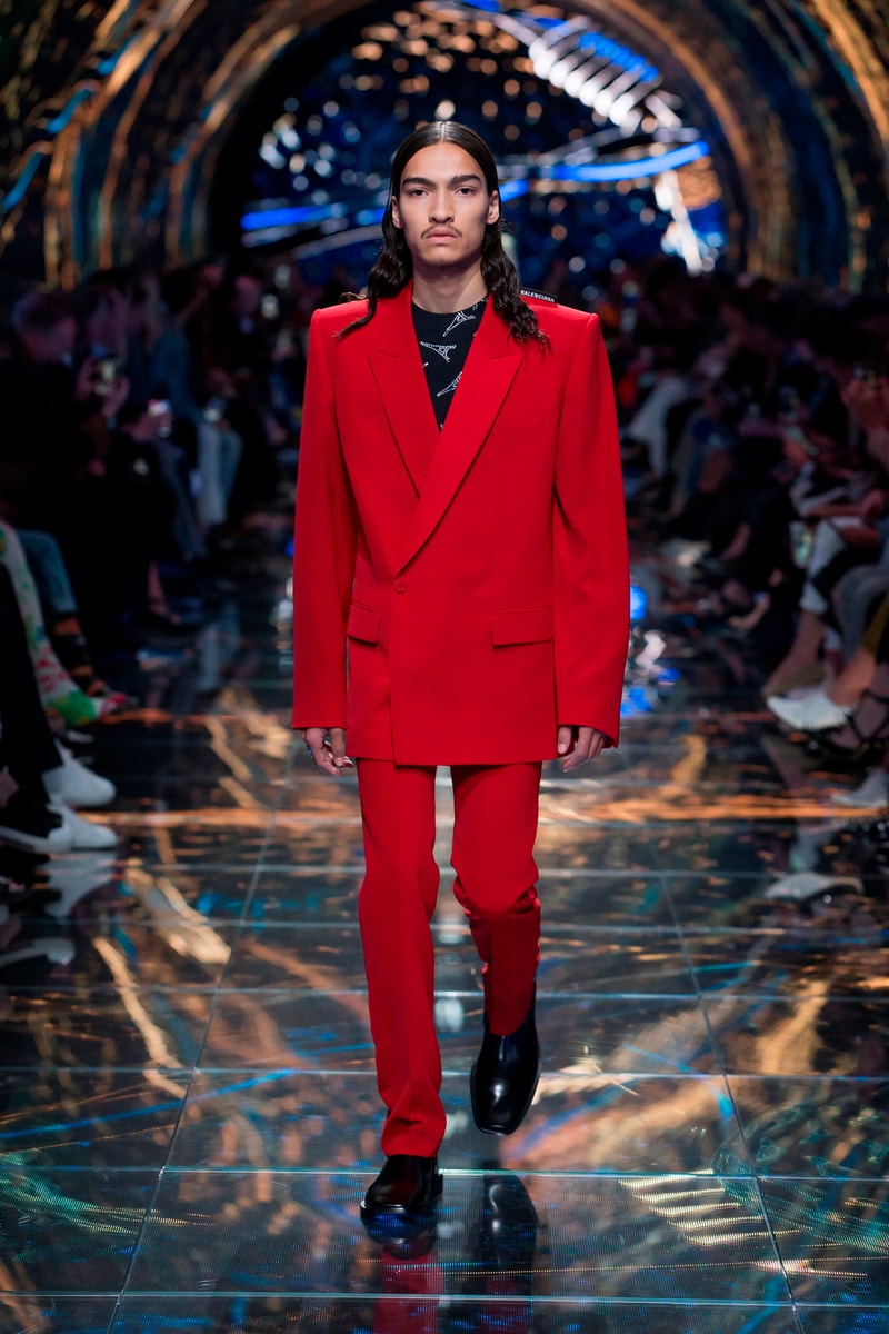 Balenciaga Spring Summer 2019 Show Collection Paris Fashion Week Blazer Trousers Red