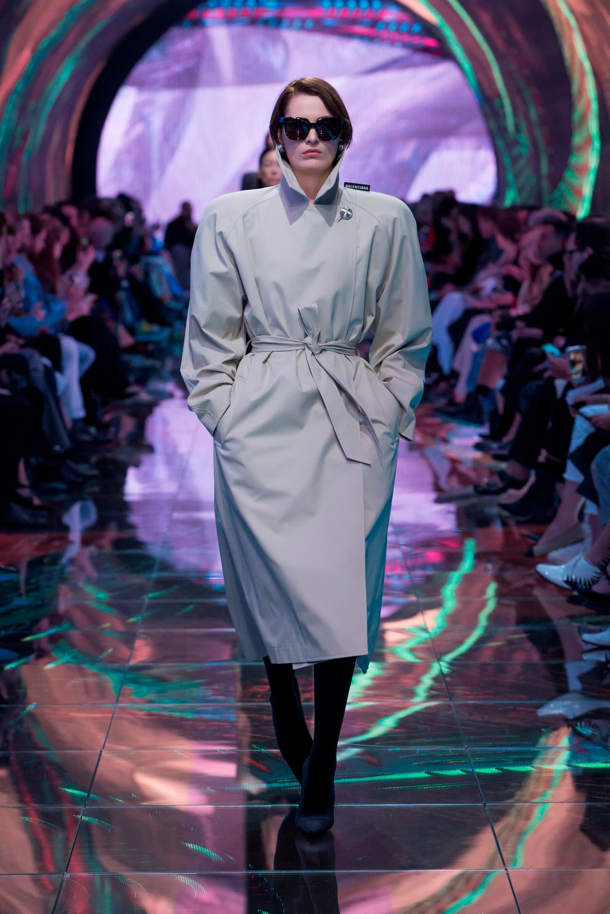 Balenciaga Spring Summer 2019 Show Collection Paris Fashion Week Coat Grey