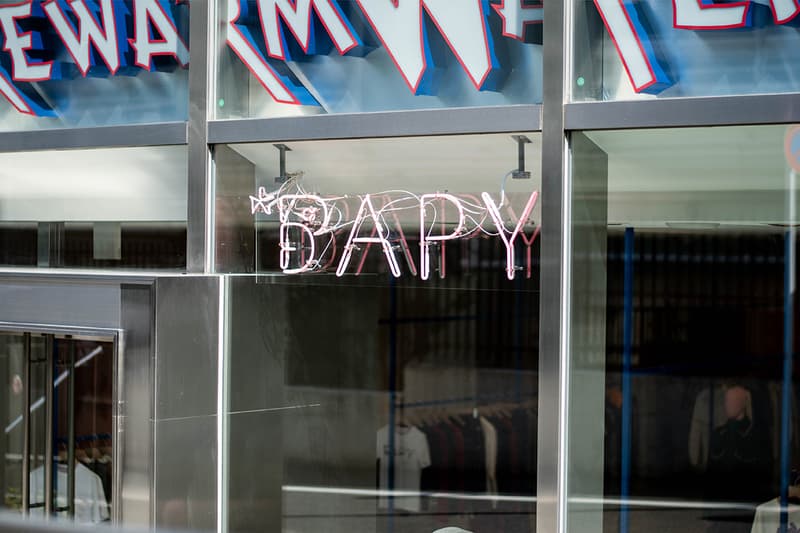 BAPY Harajuku Japan Store Sign Pink