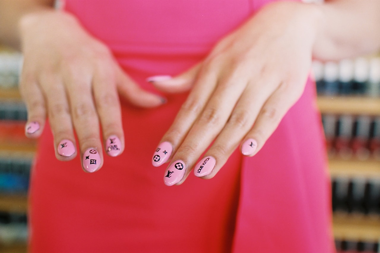 Dinah Jane Fifth Harmony Nails Nail Art Manicure Louis Vuitton Monogram LV Pink