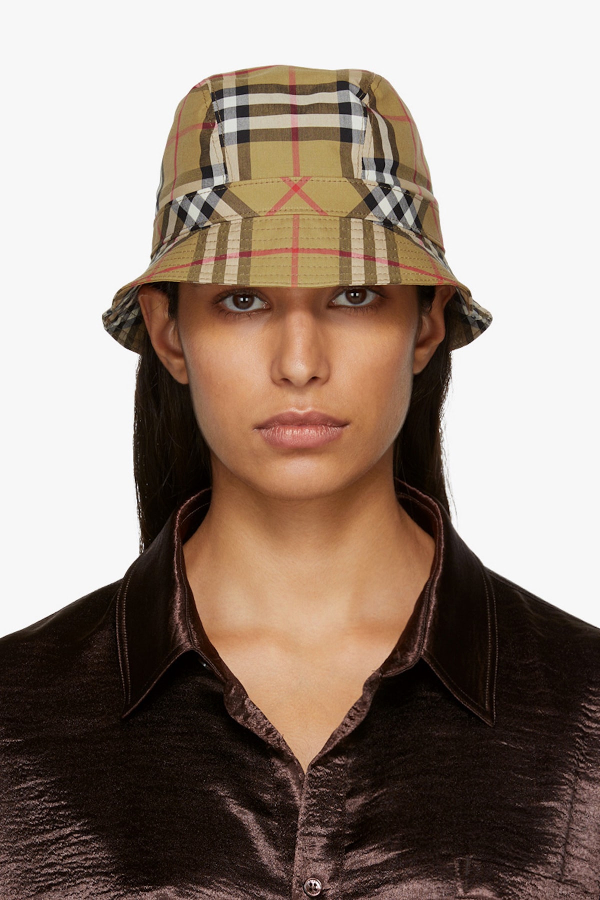 Where to Buy Burberry Beige Check Bucket Hat Pattern Accessory Nova Check