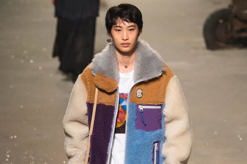 Coach 1941 Spring Summer 2019 New York Fashion Week Show Fur Coat Cream Purple