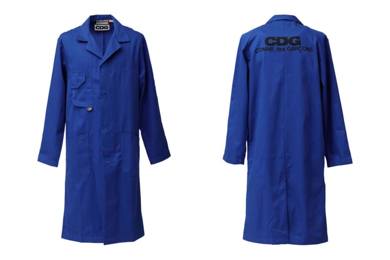 COMME des GARCONS CDG Logo Lab Coat Blue