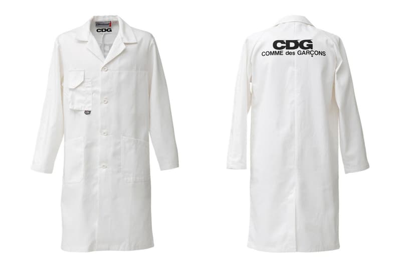 COMME des GARCONS CDG Logo Lab Coat White