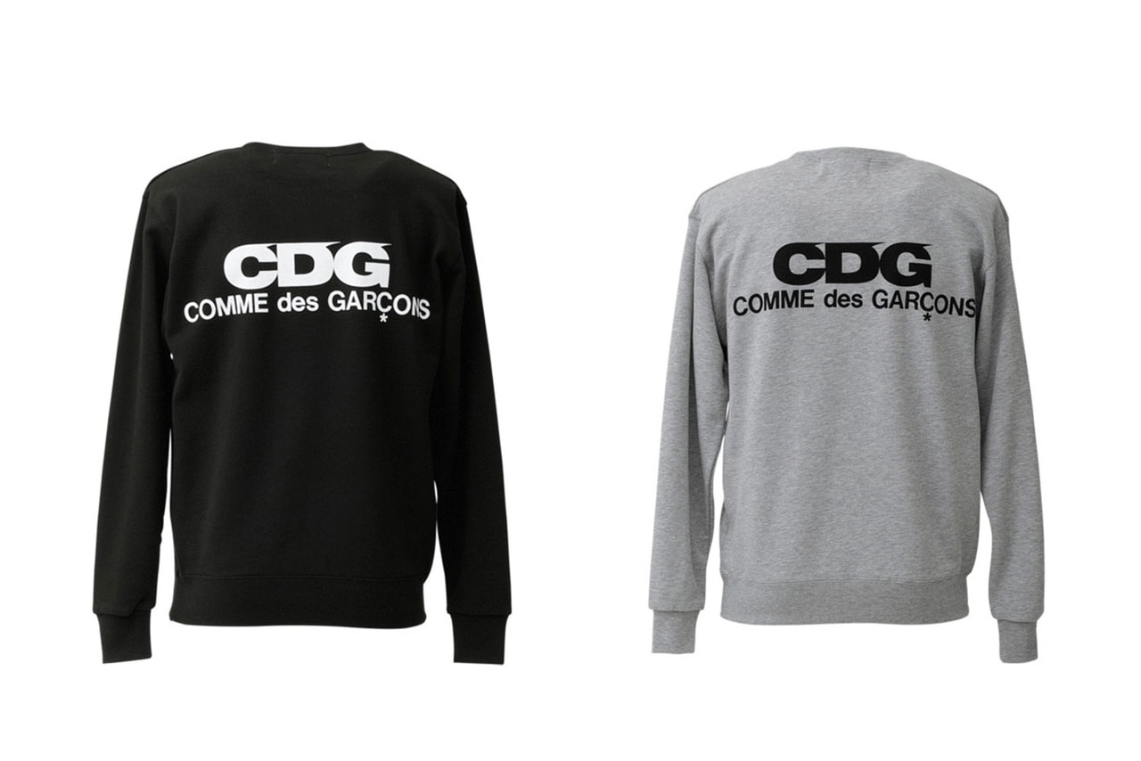 COMME des GARCONS CDG Logo Sweatshirts Black Grey