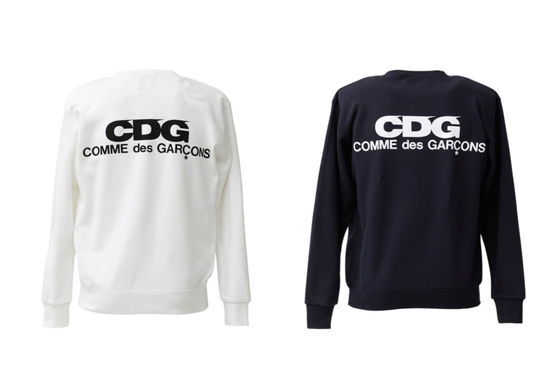 COMME des GARCONS CDG Logo Sweatshirts White Navy