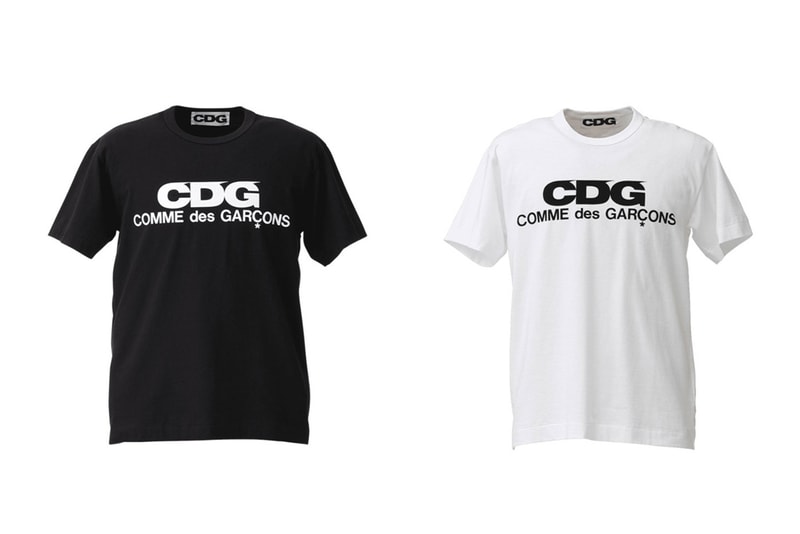 COMME des GARCONS CDG Logo T-shirt Black White