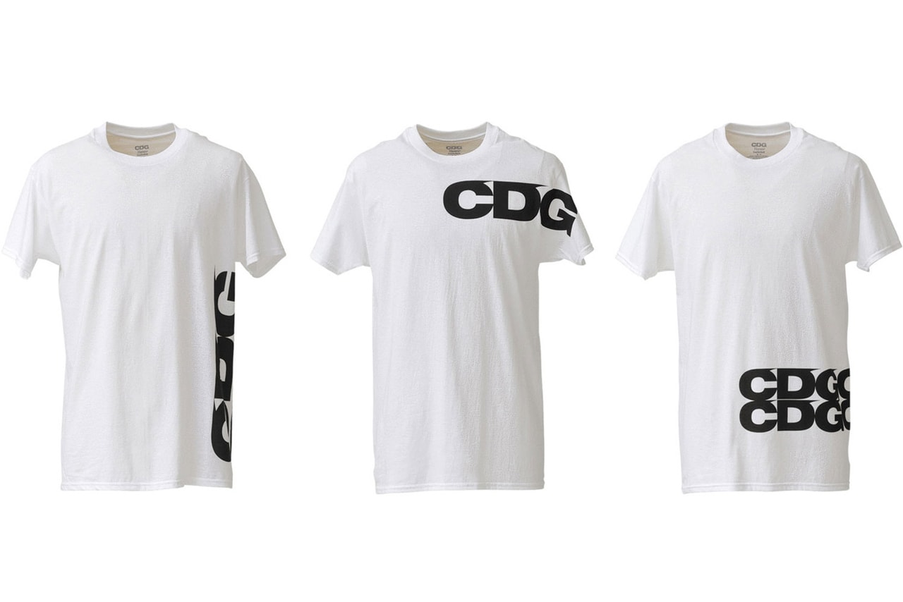 COMME des GARCONS CDG Logo T-shirts White Black