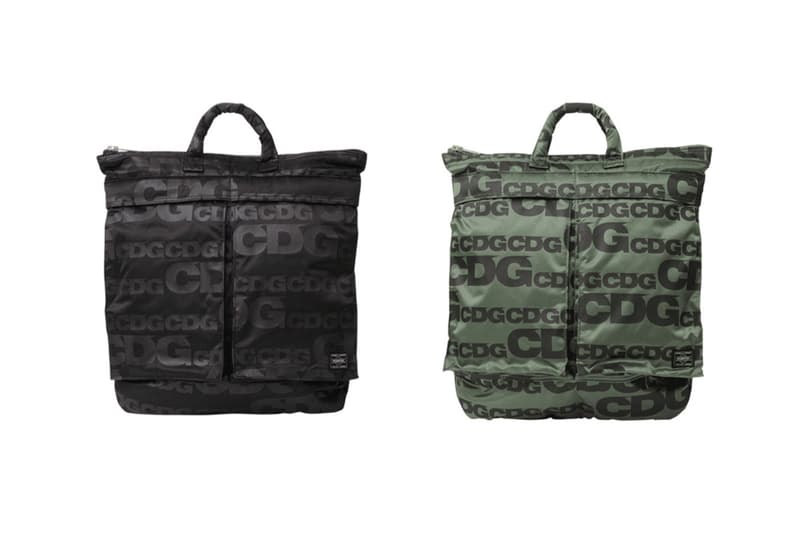 COMME des GARCONS CDG Logo Totes Black Green